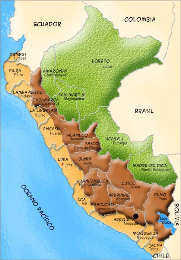 Mapa Arequipa Andorreando Por El Mundo