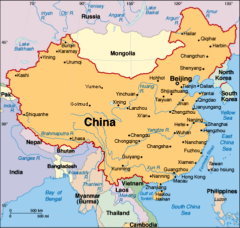 mapa China