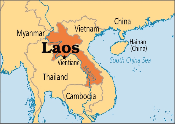 Laos Mapa