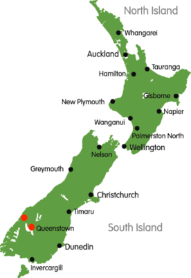Mapa País Nueva Zelanda