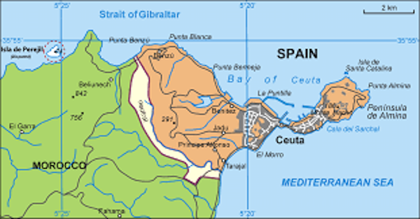 Mapa Ceuta
