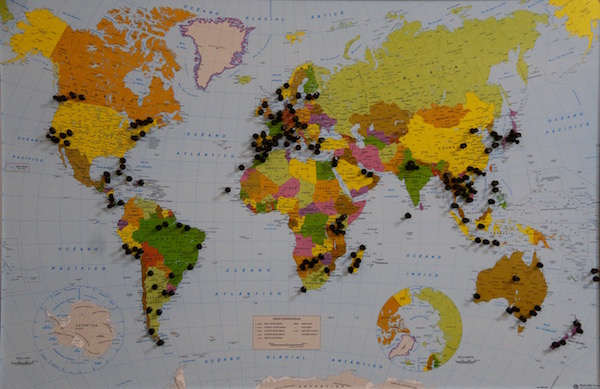 Mapa del Mundo Andorreando por el Mundo