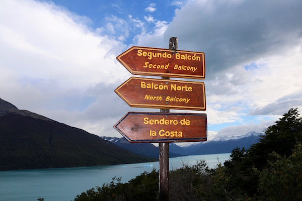 Señalización Parque Nacional Los Glaciares