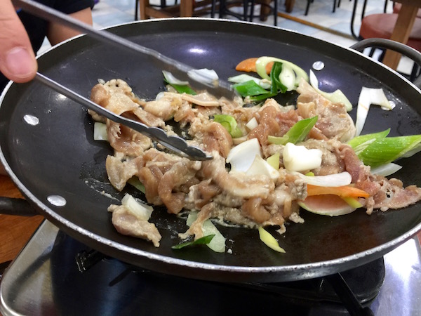 Comida Coreana jabalín negro