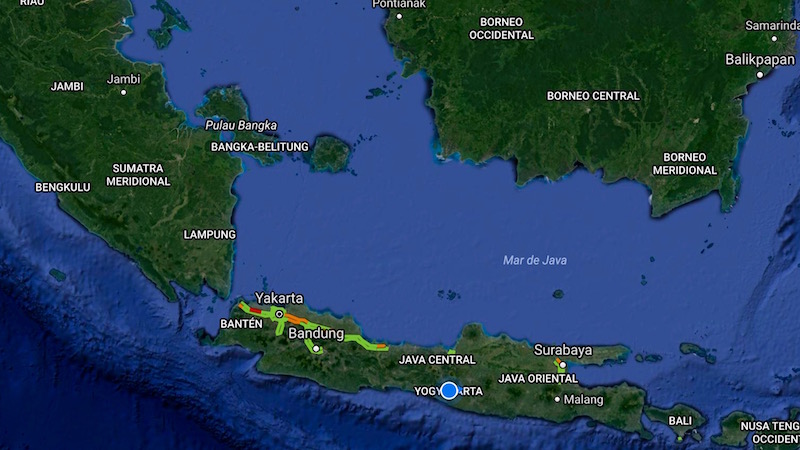 Mapa Isla de Java