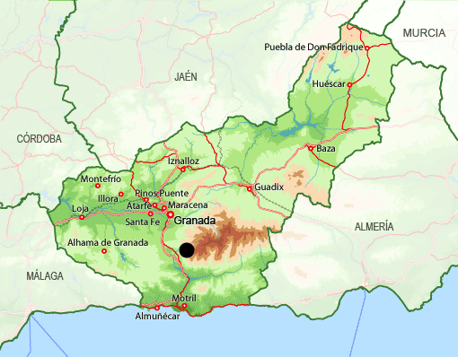 Mapa Lanjarón