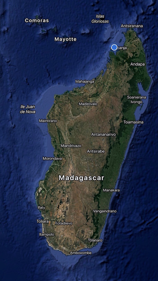 Mapa Madagascar