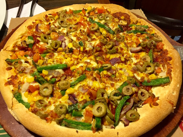 Pizza Hut, pizza vegetal.