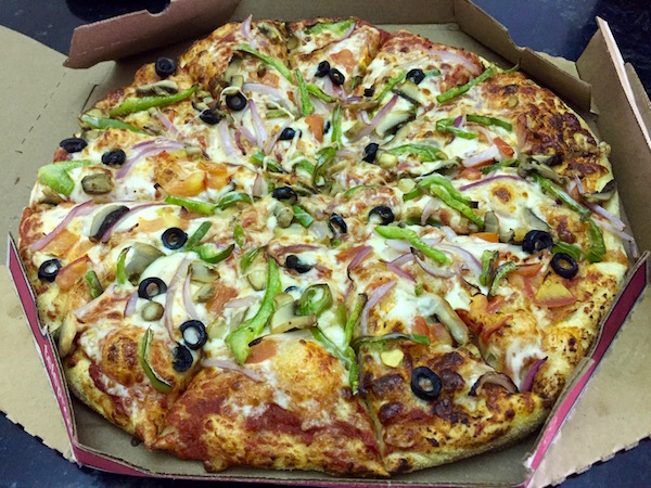 Telepizza, pizza vegetal.