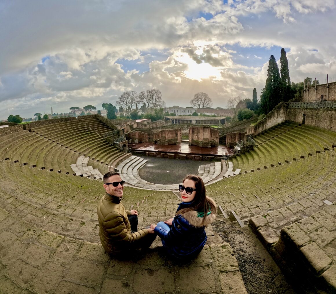 El Teatro Grande, Parque Arqueológico de Pompeya, Italia.