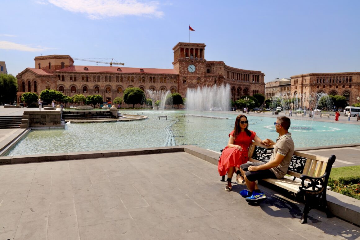 La Plaza de la República, Ereván.