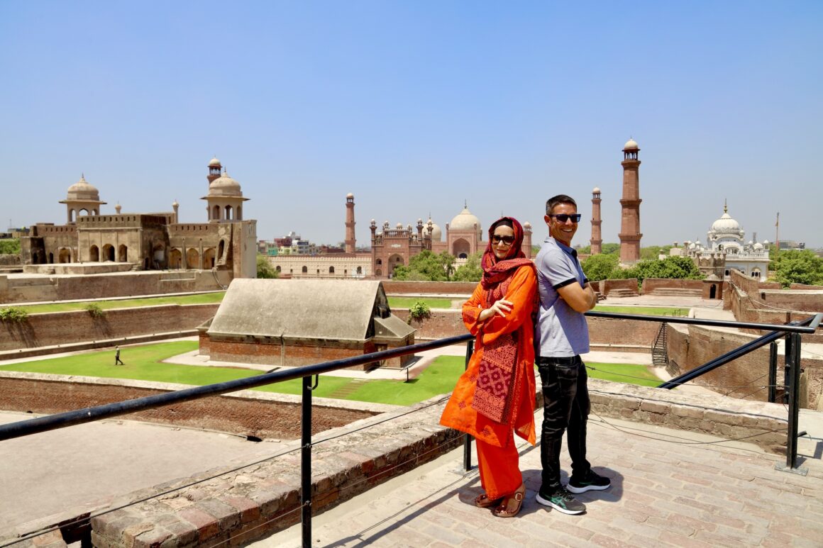 Vistas del Fuerte de Lahore, Pakistán.